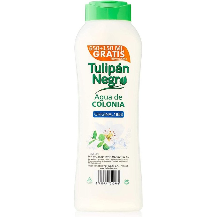 Tulipan Negro – Agua de Colonia Original /Eau de cologne – Original 1953/ Vegan- 800ml