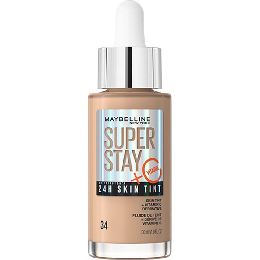 Maybelline New York Superstay 24H Skin Tint Bright Skin-Like Coverage – foundation – 34