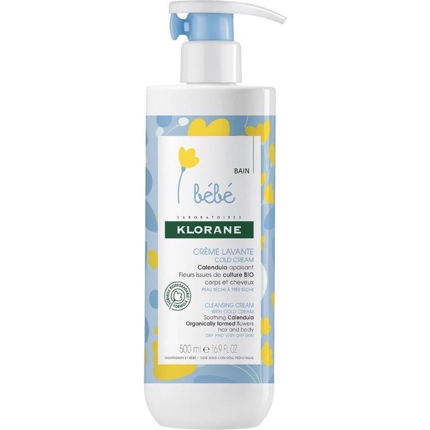 Bebe Cleansing Cream With Cold Cream By Klorane 500 Ml