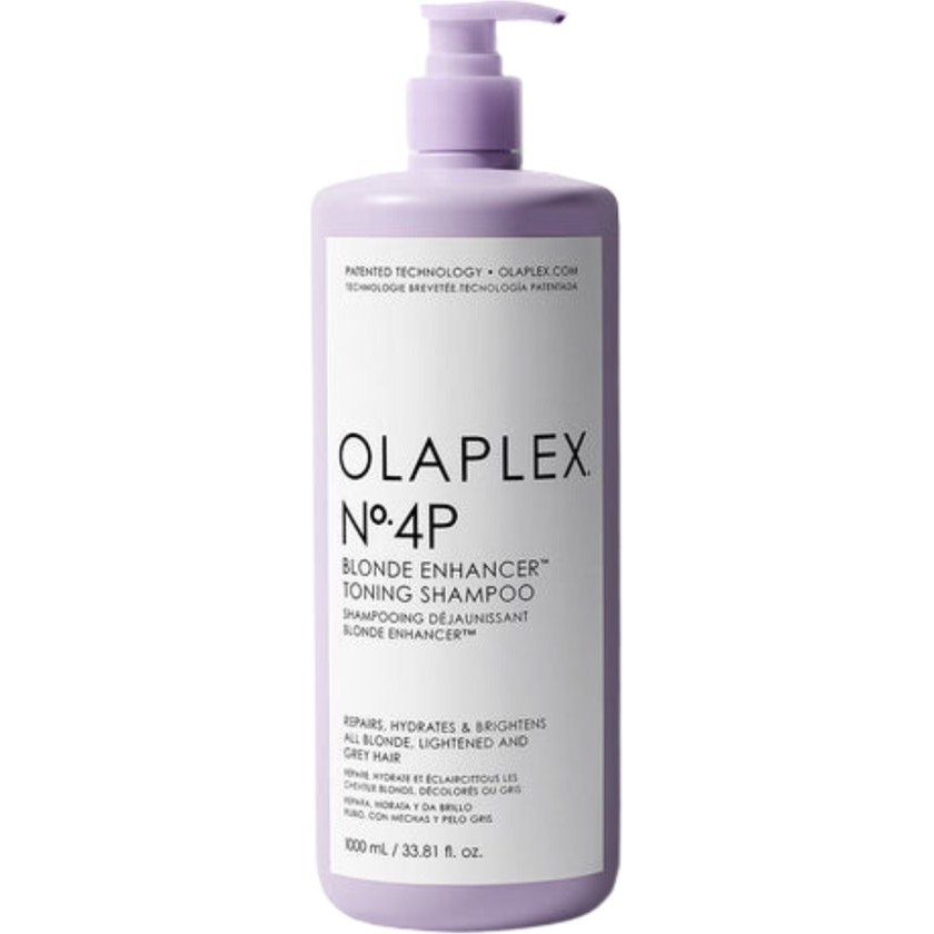 Olaplex No.4P Blonde Enhancer Toning Shampoo 1L – Zilvershampoo vrouwen – Voor Alle haartypes – 1000 ml – Zilvershampoo vrouwen – Voor Alle haartypes