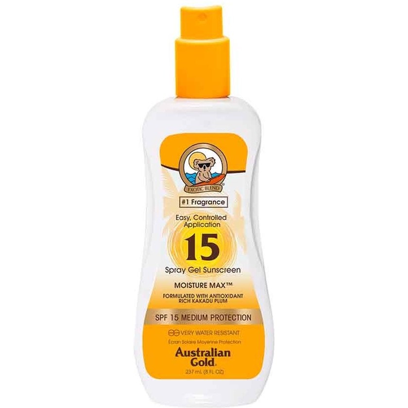 Australian Gold SPF15 Zonnebrand Spray Gel – 237 ml
