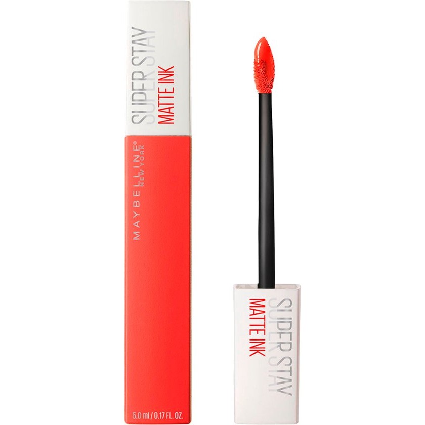 Maybelline New York – SuperStay Matte Ink Lipstick – 25 Heroine – Rood – Matte, Langhoudende Lippenstift – 5 ml