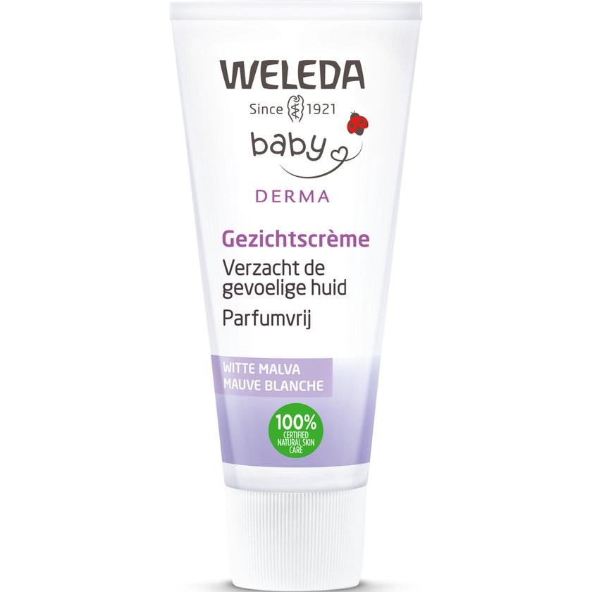 WELEDA – Sensitive Gezichtscrème – Baby & Kind – 50ml – Witte Malva – 100% natuurlijk