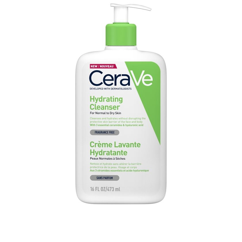 CeraVe Hydraterende Reinigingscrème – voor normale tot droge huid – 473ml