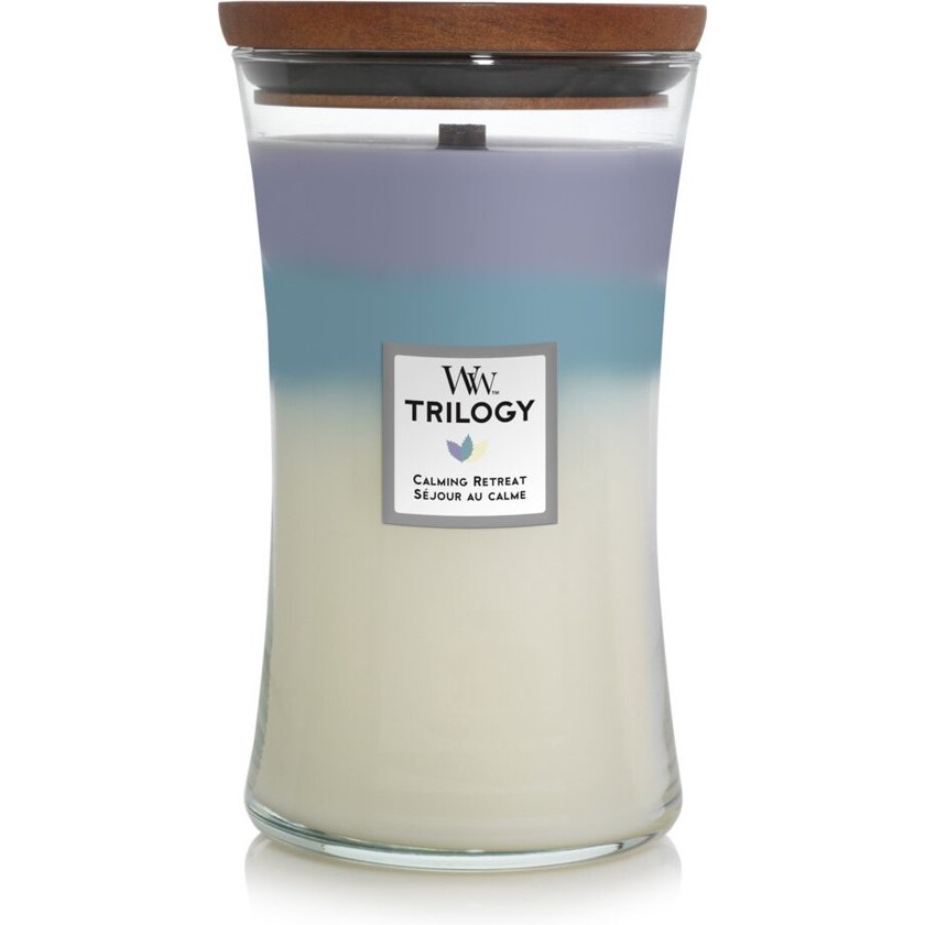 WoodWick Hourglass Large Trilogy Geurkaars – Calmin Retreat