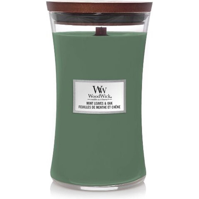 WoodWick – Mint Leaves & Oak Large Candle