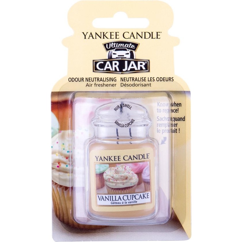 Yankee Candle – Vanilla Cupcake Ultimate Car Jar ( vanilkový košíček ) – Luxusní visačka do auta