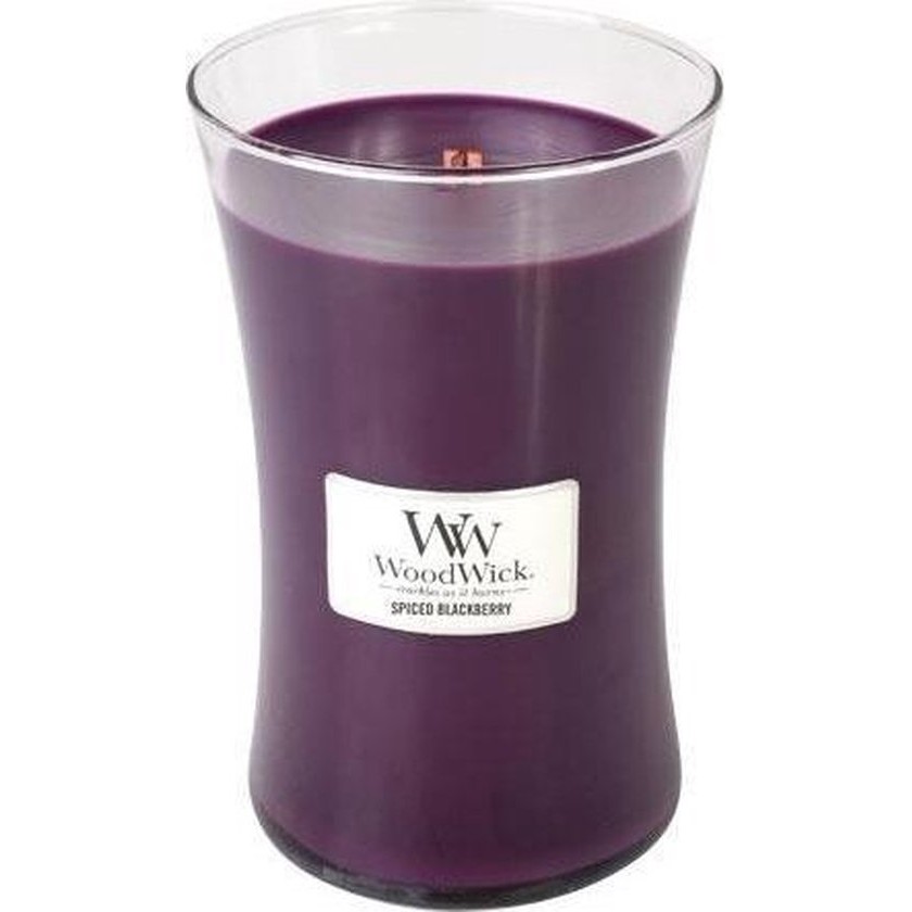 WoodWick Hourglass Large Geurkaars – Spiced Blackberry
