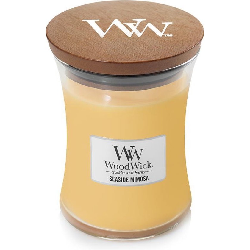 WoodWick Hourglass Medium Geurkaars – Seaside Mimosa