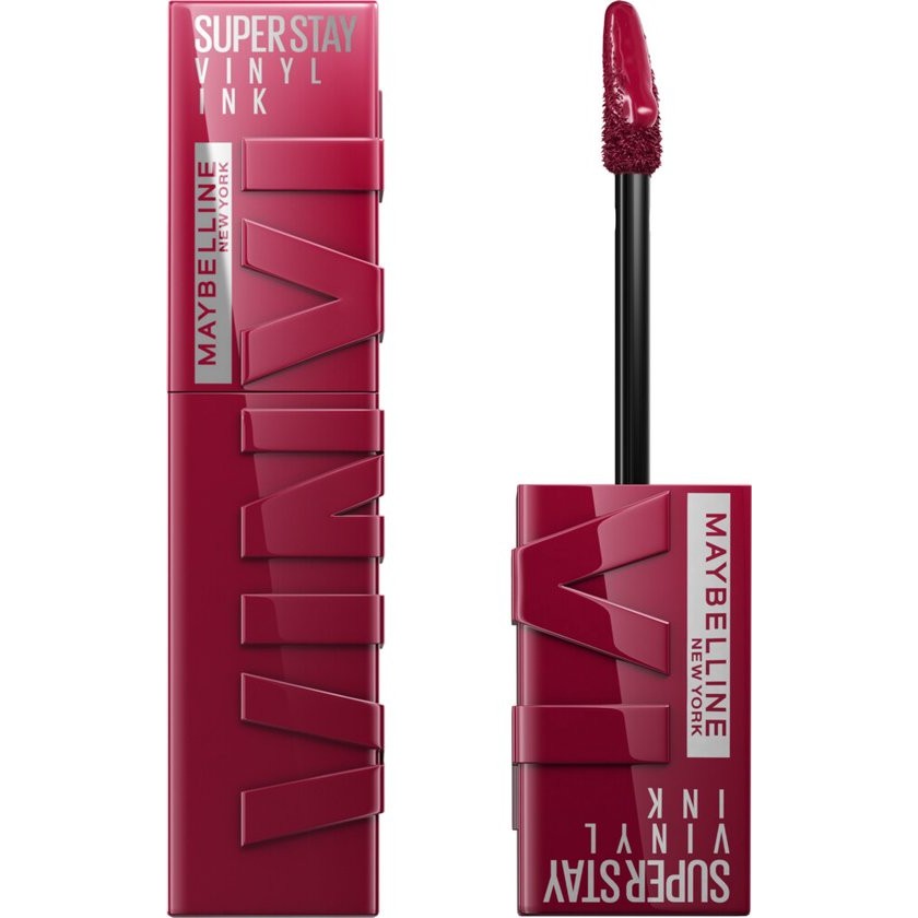 Maybelline New York – SuperStay Vinyl Ink Lipstick – 30 Unrivaled – Rood – Langhoudende Lippenstift – 4.2 ml