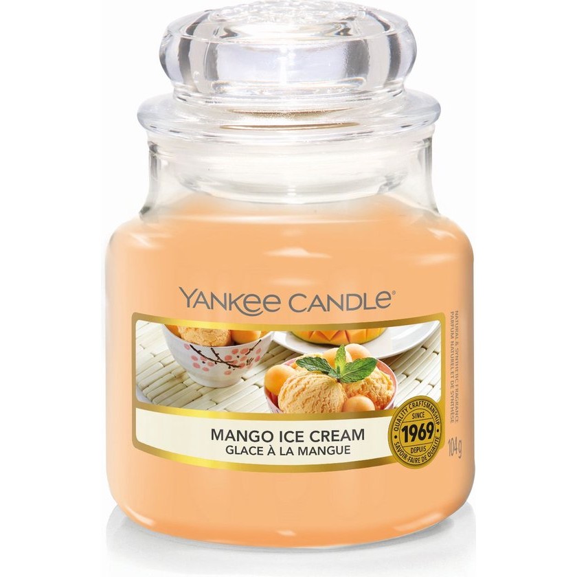 Yankee Candle Geurkaars Small Mango Ice Cream – 9 cm / ø 6 cm