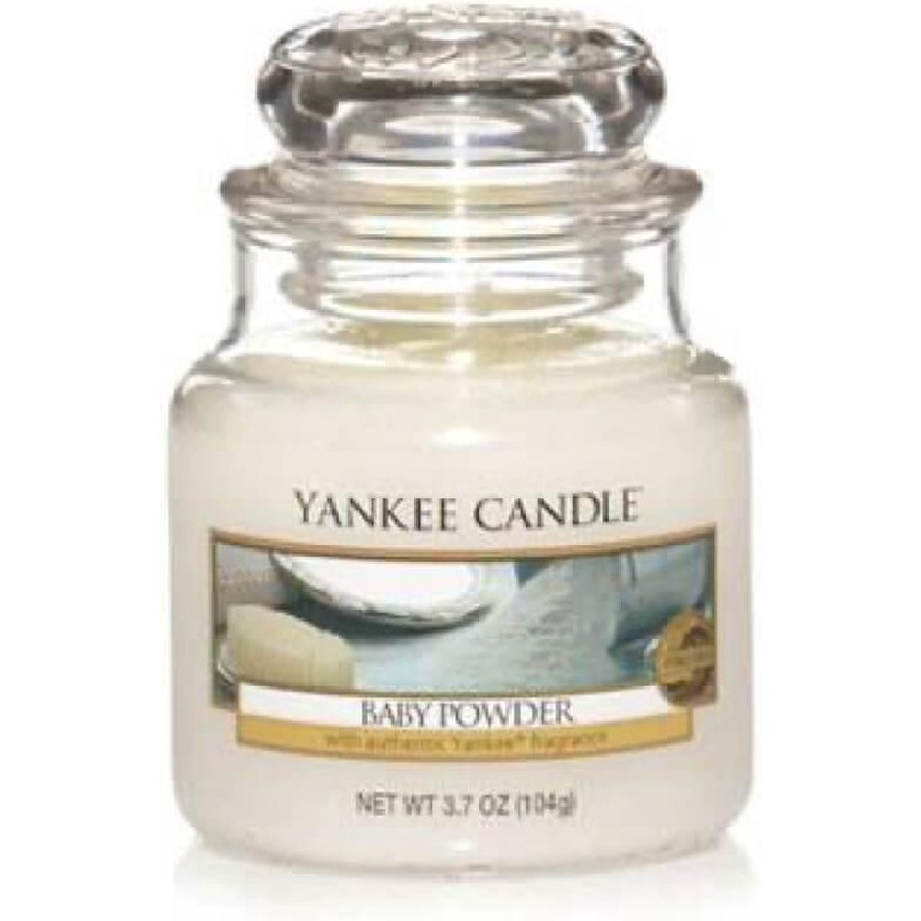 Yankee Candle Geurkaars Small Baby Powder – 9 cm / ø 6 cm
