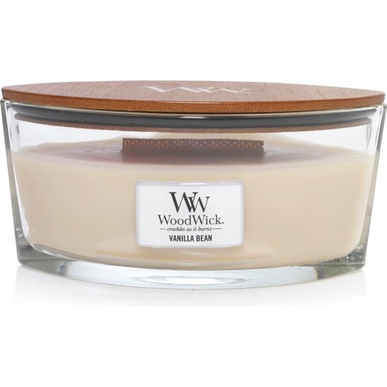 WoodWick Heartwick Flame Ellipse Geurkaars – Vanilla Bean