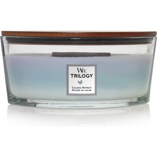 WoodWick Heartwick Flame Ellipse Trilogy Geurkaars – Calmin Retreat