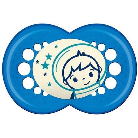 Mam Baby Original Nighttime Soother 16+ Silicone Blue