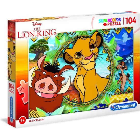 Clementoni Legpuzzel Supercolor Lion King 104 Stukjes