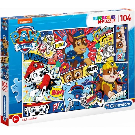 Clementoni Kinderpuzzels – Paw Patrol SuperColor, Legpuzzel 48X33 cm Karton van 3X48 Stukjes, 6-8 jaar – 27261