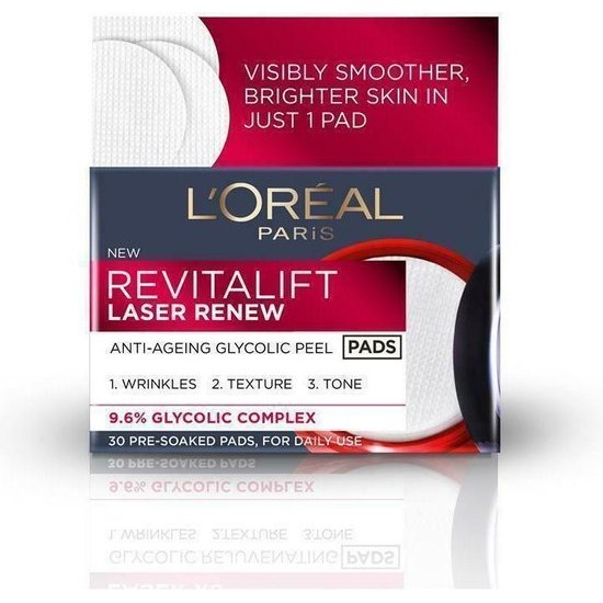 L`oreal Revitalift Laser Pads Anti Ageing Glycolic Peel Spf 15