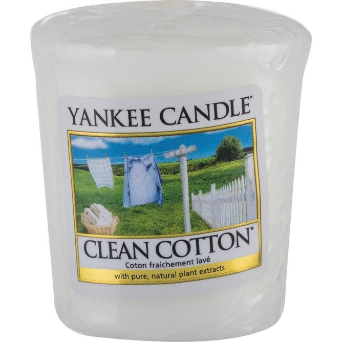Yankee Candle – Clean Cotton Candle ( čistá bavlna ) – Aromatická votivní svíčka