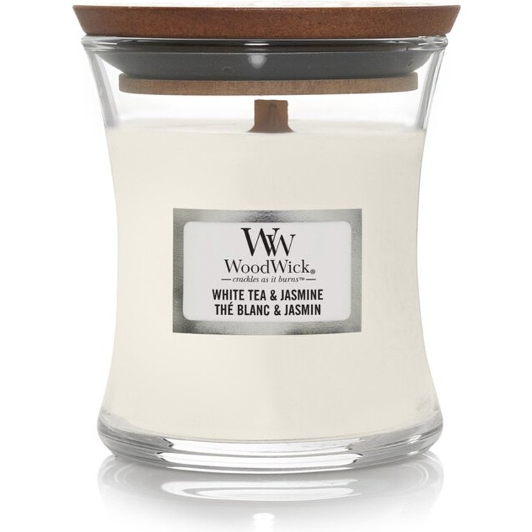 WoodWick Geurkaars Mini White Tea & Jasmine 85 gr