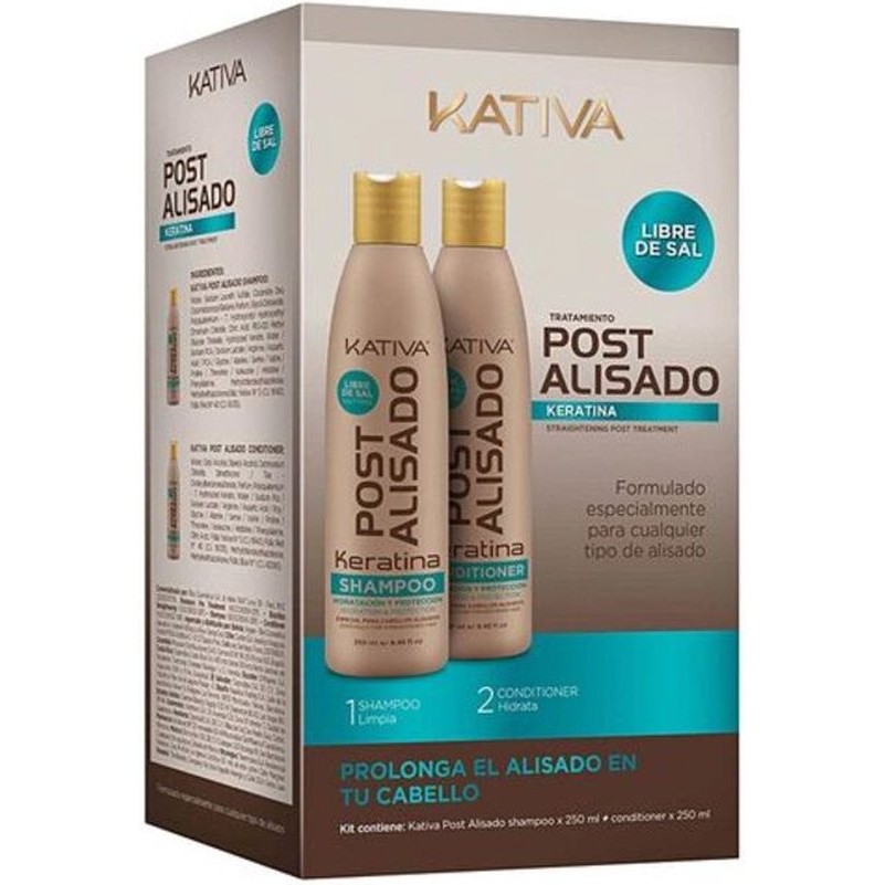 Shampoo en Conditioner Keratin Kit Kativa Post Alisado (2 uds)