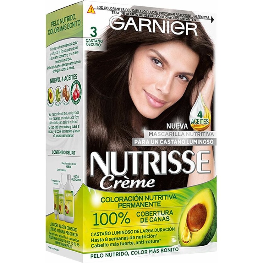 Garnier Nutrisse Crème Nourishing Color 3 Dark Brown