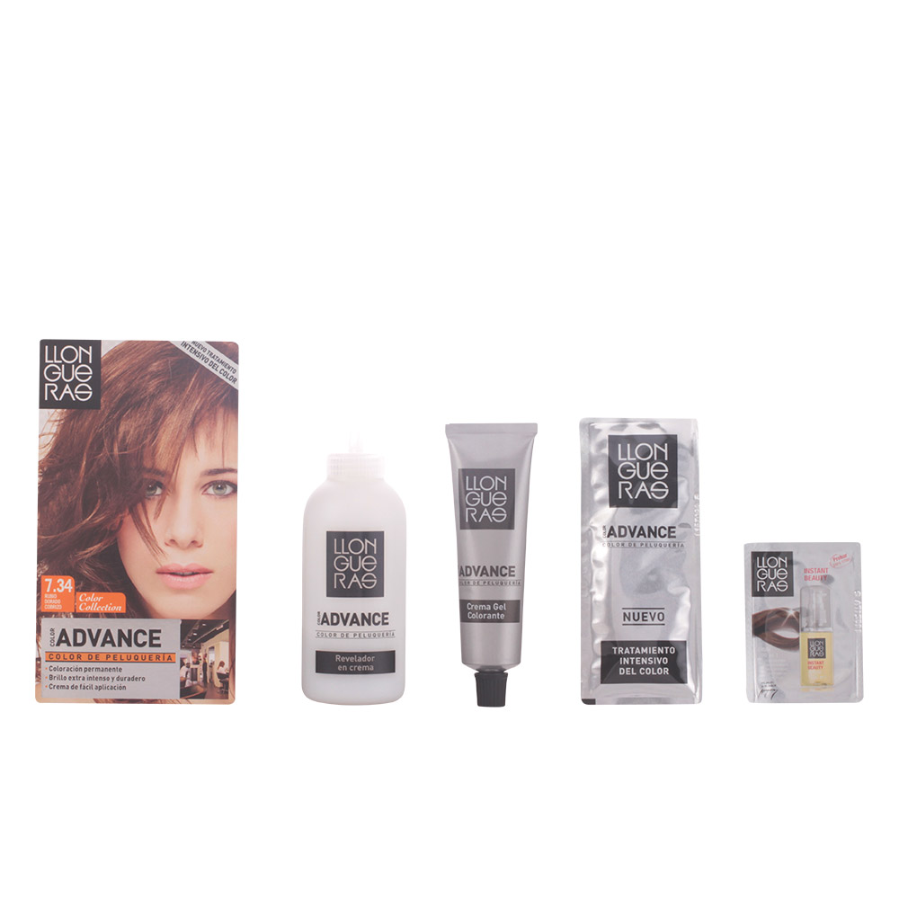 Color Advance Hair Colour By Llongueras #7.34-rubio-dorado-cobrizo