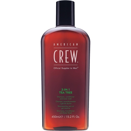 American Crew 3-in-1 Shampoo, Conditioner & Body Wash Tea Tree 450ml