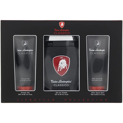 Tonino Lamborghini Classic Eau De Toilette 125ml Spray Gel De Baño 100ml Balsamo After Shave 100ml