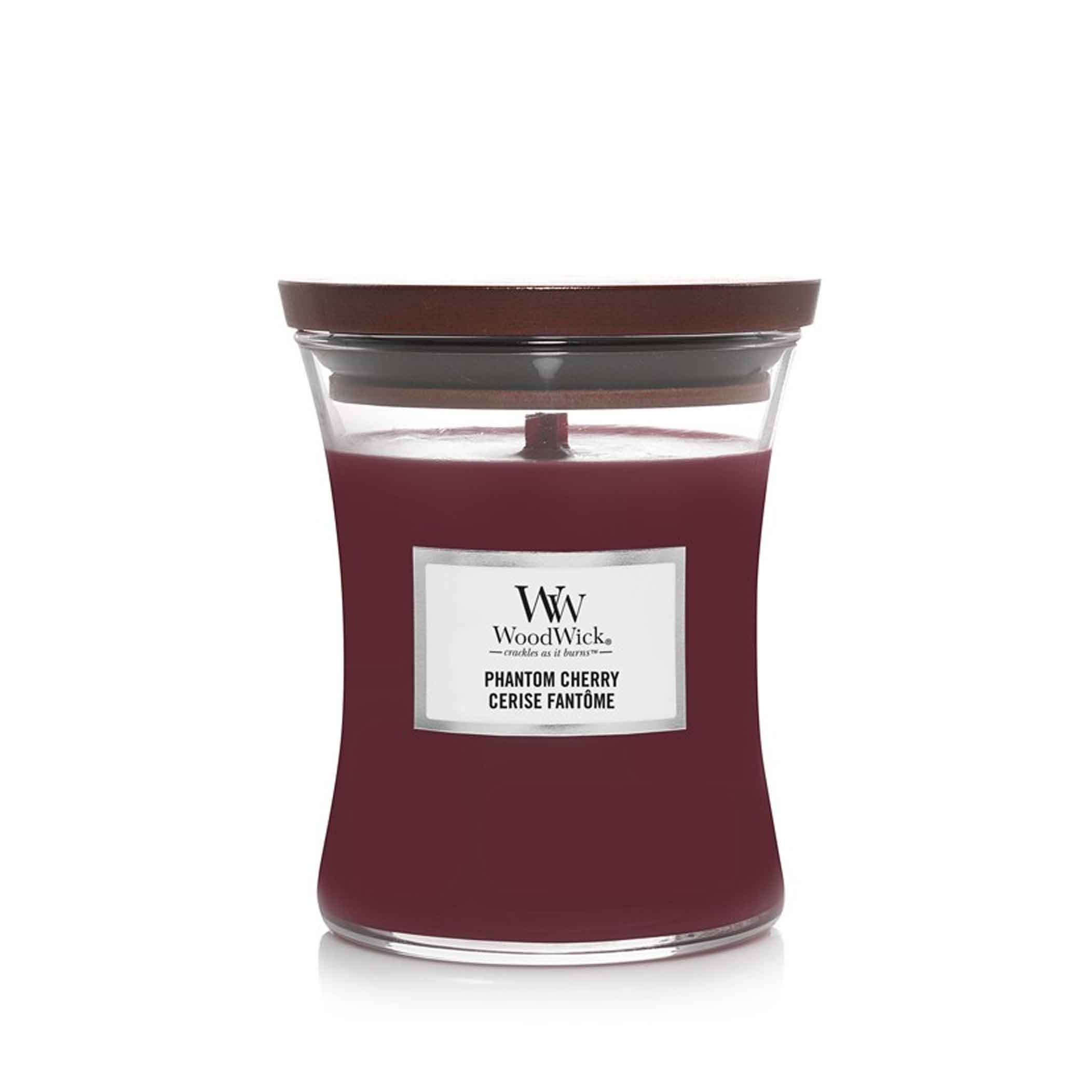 Woodwick Phantom Cherry Scented Candle With Wooden Wick 275g